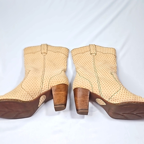 Born polkadot Tan Suede Boots Size 10 - Picture 3 of 11